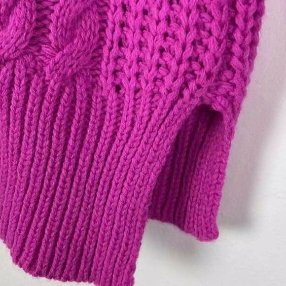 Anthropologie HEARTLOOM Evon Cable V Neck Sweater Size M - Picture 9 of 11